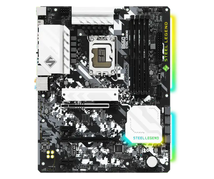 As B660 Steel Legend Ddr4 Gaming Motherboard Cpu 12700 12600 Intl B660 Lga 1700 9 Phase Dr.mos Power Design