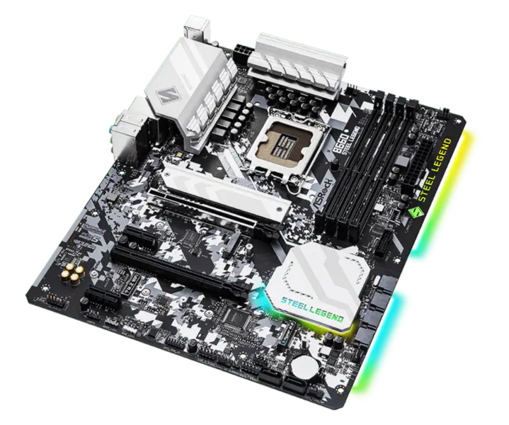 As B660 Steel Legend Ddr4 Gaming Motherboard Cpu 12700 12600 Intl B660 Lga 1700 9 Phase Dr.mos Power Design
