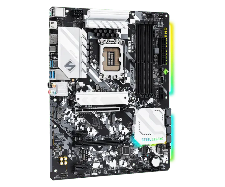 As B660 Steel Legend Ddr4 Gaming Motherboard Cpu 12700 12600 Intl B660 Lga 1700 9 Phase Dr.mos Power Design