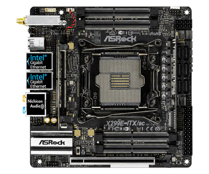 Asrock X299m X299e-itx Ac Ddr4 scheda madre Parte Lga 2066 Ddr4 Ddr4 Intl X299 Lga 2066
