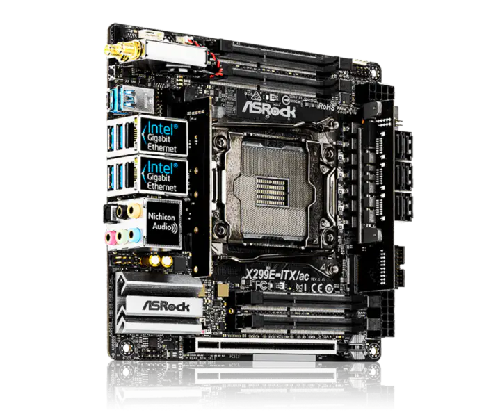 Asrock X299m X299e-itx Ac Ddr4 scheda madre Parte Lga 2066 Ddr4 Ddr4 Intl X299 Lga 2066