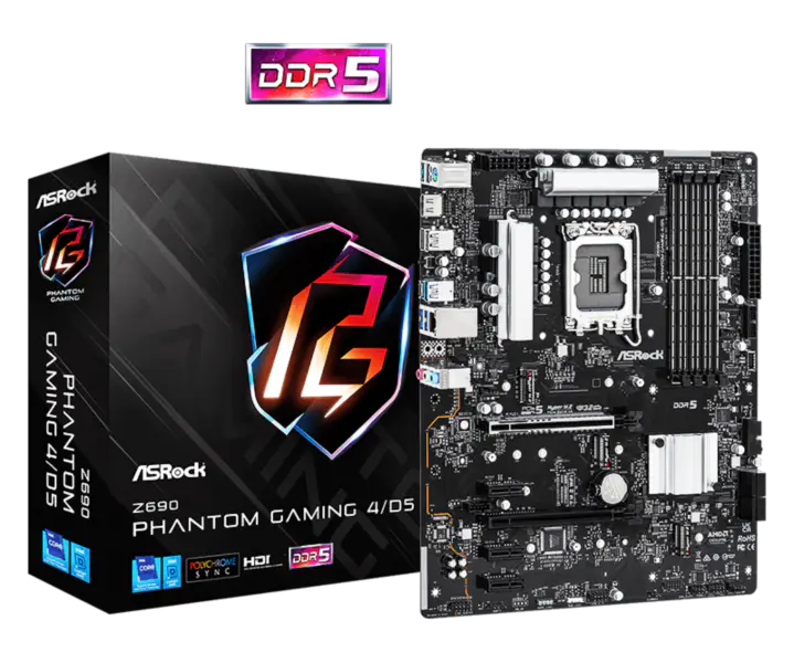 Asrock Z690 Phantom Gaming 4/d5 Phantom Gaming Scheda Madre Supporta Cpu Ddr5 12600k 12900k Intl Z690 Lga1700