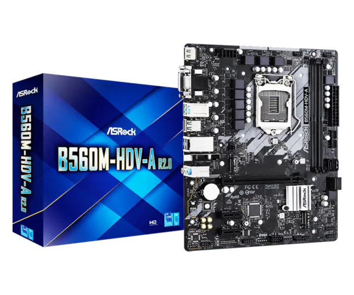 Asrock B560m-hdv-a R2.0 Scheda Madre Supporta Cpu 10400f 11400f 10700 11700 Intl B560 Lga 1200