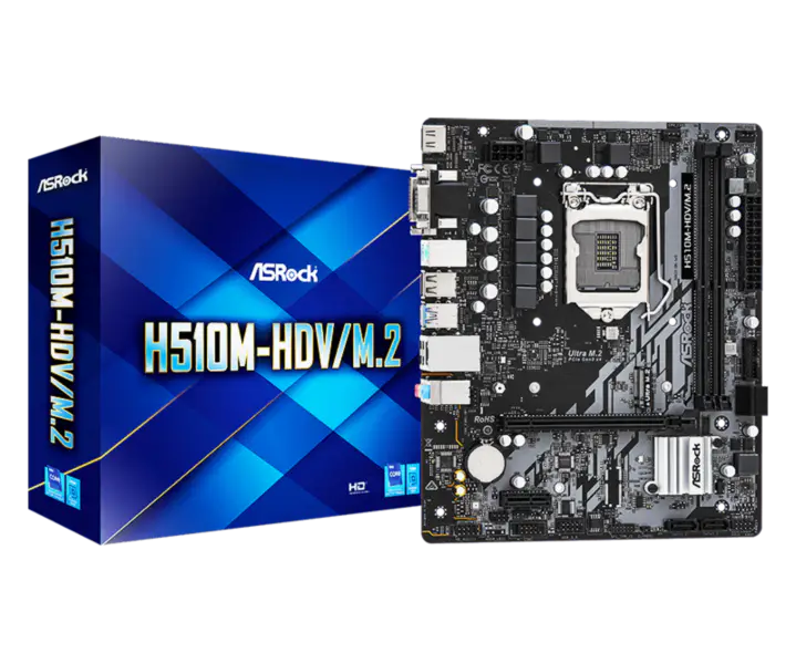 Asrock H510m-hdv/m.2 Office Gaming Motherboard Supporta Cpu 10500 10400 11400f Intl H510 Lga 1200