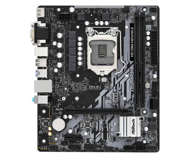 Asrock H510m-hdv/m.2 Office Gaming Motherboard Supporta Cpu 10500 10400 11400f Intl H510 Lga 1200