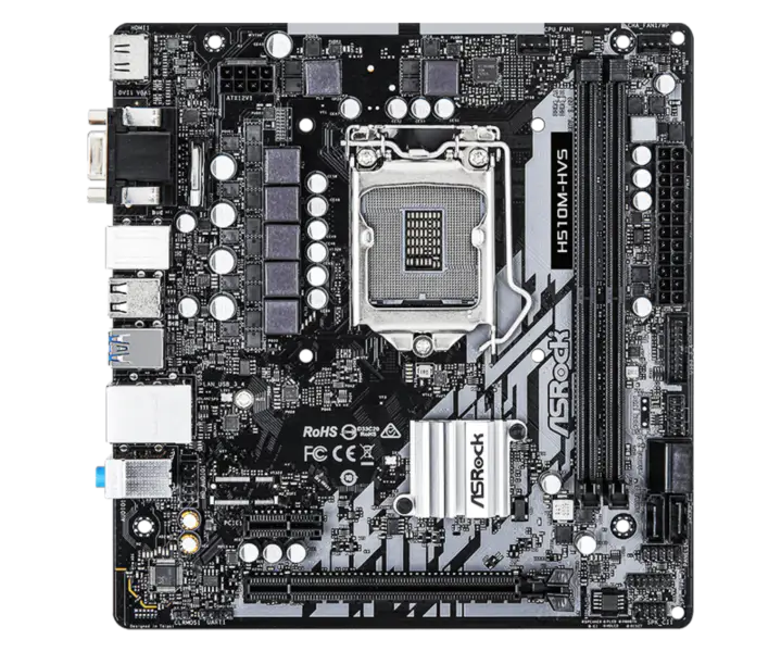 Asrock H510m-hvs Scheda Madre per Giochi d'Ufficio Supporta Cpu 10500 10400 11400f Intl H510/lga 1200 H510m Hvs