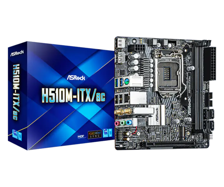 Asrock H510m-itx/ac Mini scheda madre da gioco Supporta Cpu 10500 10400 11400f Intl H510 Lga 1200