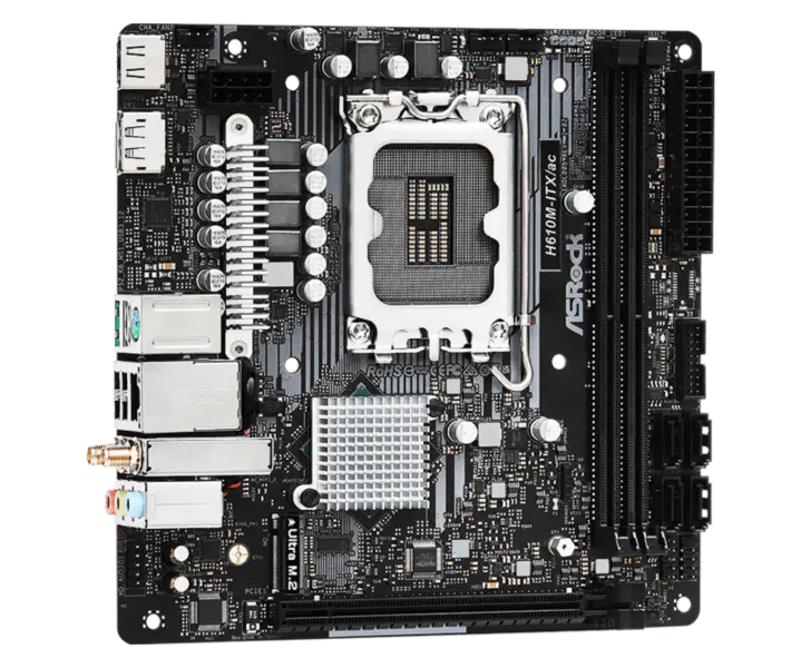 Asrock H610m-itx Ac Mini Scheda Madre Supporta Cpu 12100 12400 Intl H610 Lga 1700