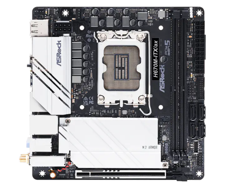Asrock H670m-itx Ax Mini Scheda Madre Itx Supporta Cpu 12400 12600k 12700 Intl H670m Lga 1700 Wi-fi 6e