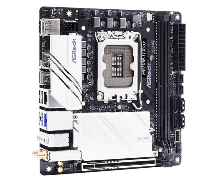 Asrock H670m-itx Ax Mini Scheda Madre Itx Supporta Cpu 12400 12600k 12700 Intl H670m Lga 1700 Wi-fi 6e