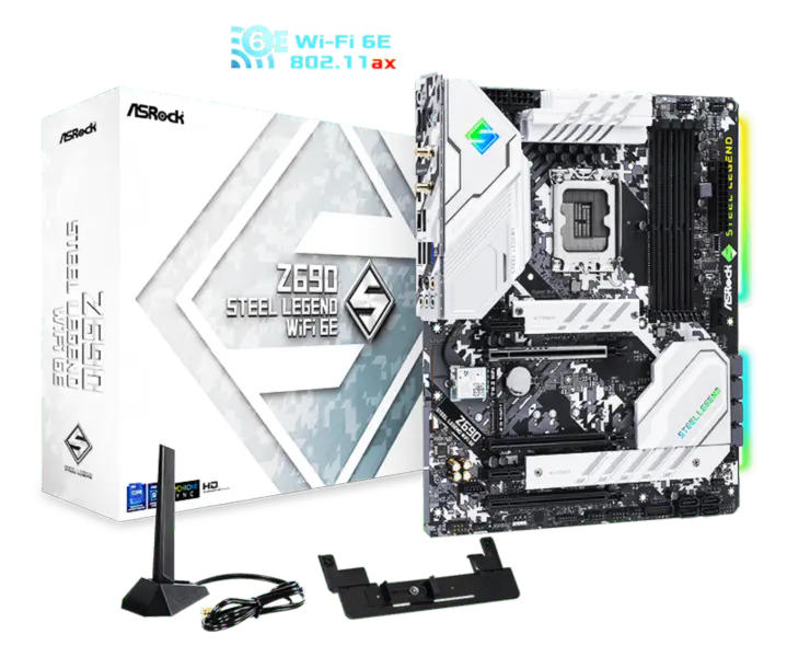Asrock Z690 Steel Legend Wifi6 D5 Steel Legend Scheda Madre Supporta Memoria Ddr5 Cpu12700/12900 Intl Z690 Lga1700
