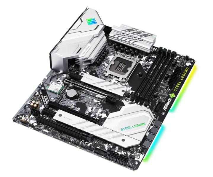 Asrock Z690 Steel Legend Wifi6 D5 Steel Legend Scheda Madre Supporta Memoria Ddr5 Cpu12700/12900 Intl Z690 Lga1700
