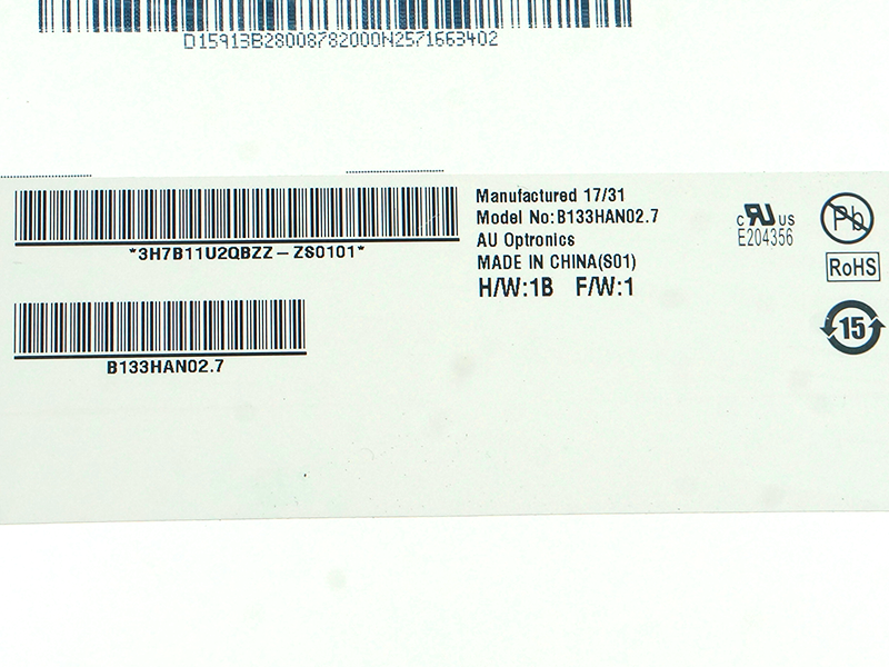 SCHERMO LCD 13,3 pollici B133HAN02.7 FHD ISP 30pin EDP 1920*1080