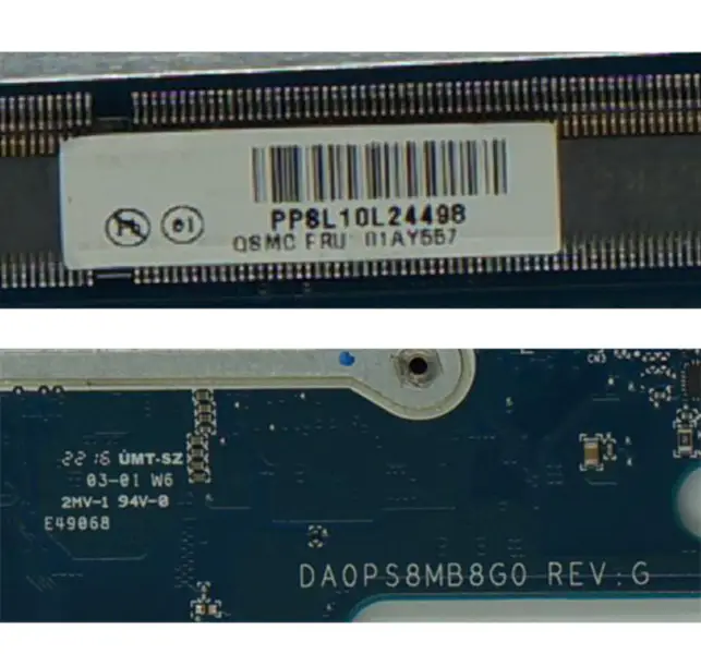 DA0PS8MB8G0 per Lenovo Thinkpad 13 Laptop Scheda madre FRU 01AY547 01AY557 01AV598 SR2EY I5-6200U DDR3L