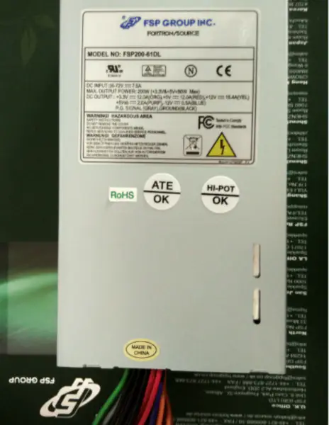 Alimentatore CC FSP200-61DL 1U FLEX Ingresso 36V-72VDC