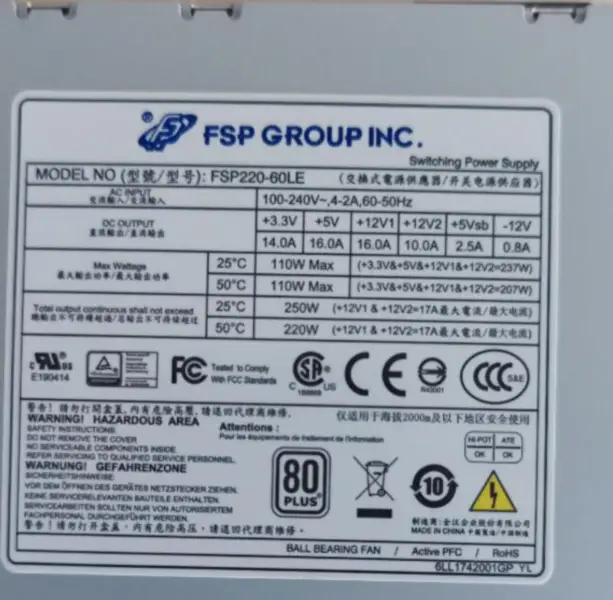 Alimentazione FSP220-60LE