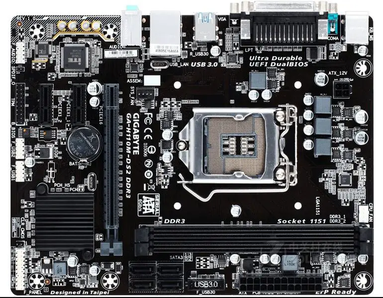 Gigabyte GA-H110M-DS2 DDR3 H110M-DS2 DDR3 Scheda madre H110 LGA 1151 DDR4 Micro-ATX