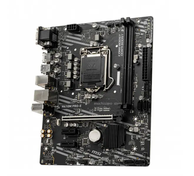 MSI H410M PRO-E Scheda madre 64GB PCI-E 3.0 M.2 SSD DVI PC DDR4 2133MHz Intel 10th-Gen Cpu Intel H410