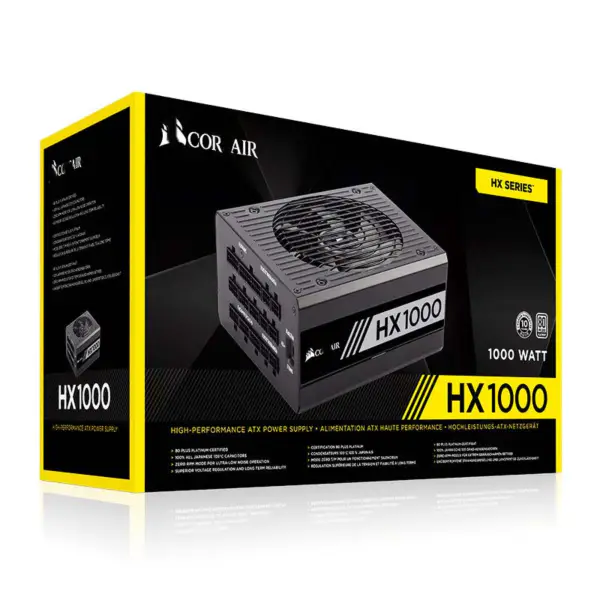 Cors Air Power 1000w Hx1000 Alimentatore da tavolo 80plus Platinum Active Pfc Modulo completo Pcie5 Supporto 4090