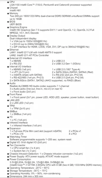 Scheda madre IEI IMBA-H810-R10 IMBA-H810-ECO-R10 Rev:1.0