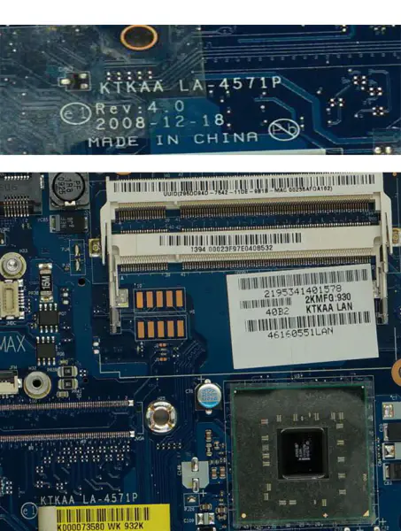 Toshiba Satallite A355 K000071600 KTKAA LA-4571P Scheda Madre