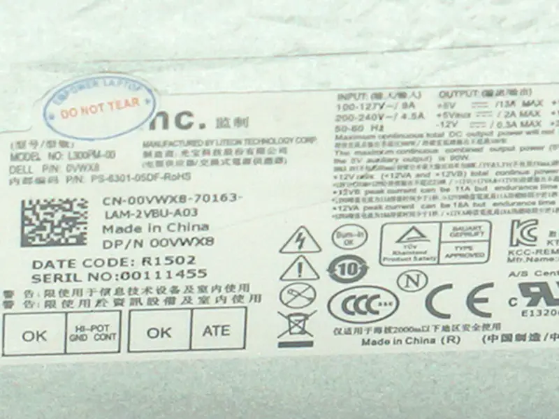 Alimentazione Dell L300PM-00 HK400-14FP