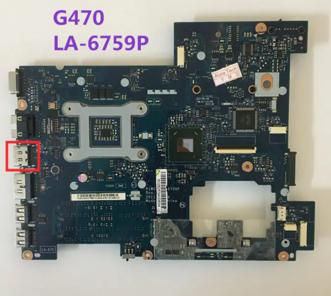 Scheda madre del computer portatile Lenovo G470 PIWG1 LA-6759P