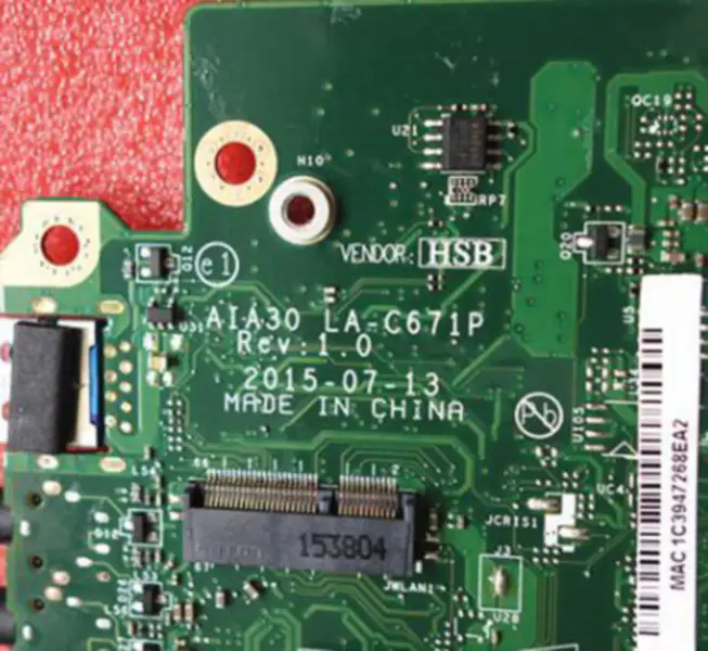 Lenovo S200Z C2000 AIO Scheda madre N3700 AIA30 LA-C671P IBSWSC 03T7441 Mainboard