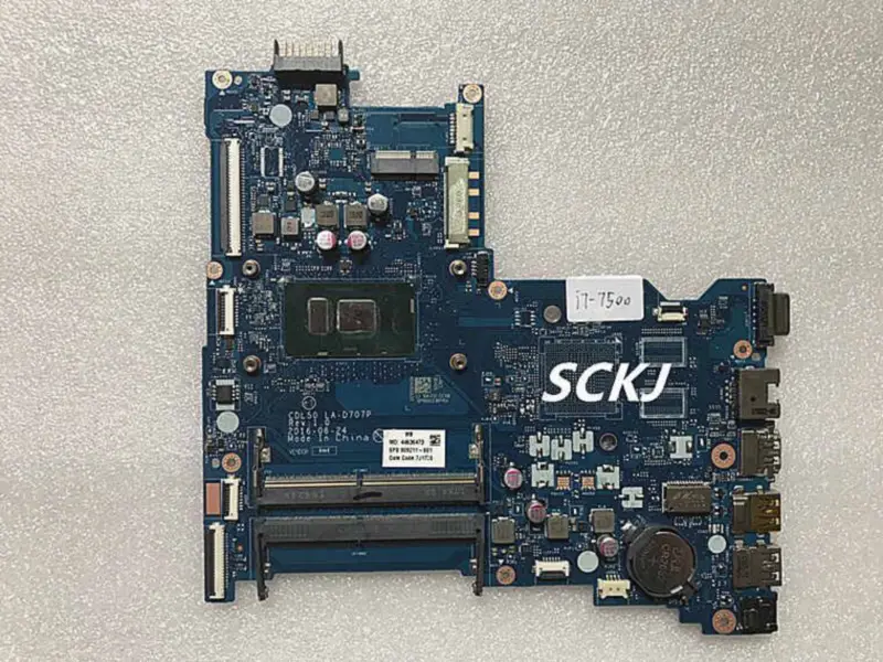 HP 15-AC 15-AY LA-D707P 909211-601 909211-001 Scheda madre i7-7500U