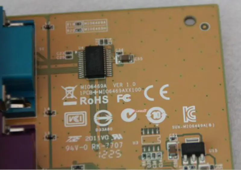 Scheda madre Sunix MIO6469A Seriale Parallela PCI-e RS232 LPT1