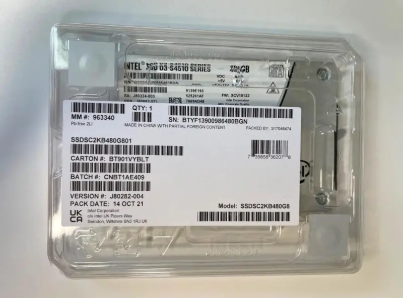 SSD Intel S4510 serie D3-S4510
