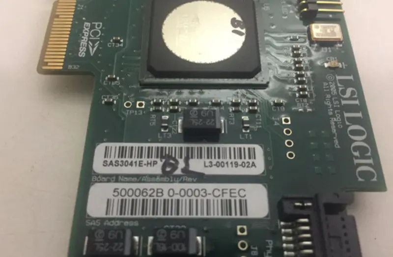 Scheda array LSI SAS3041E-HP 4 porte PCI-E 4X SAS SATA2 SATA