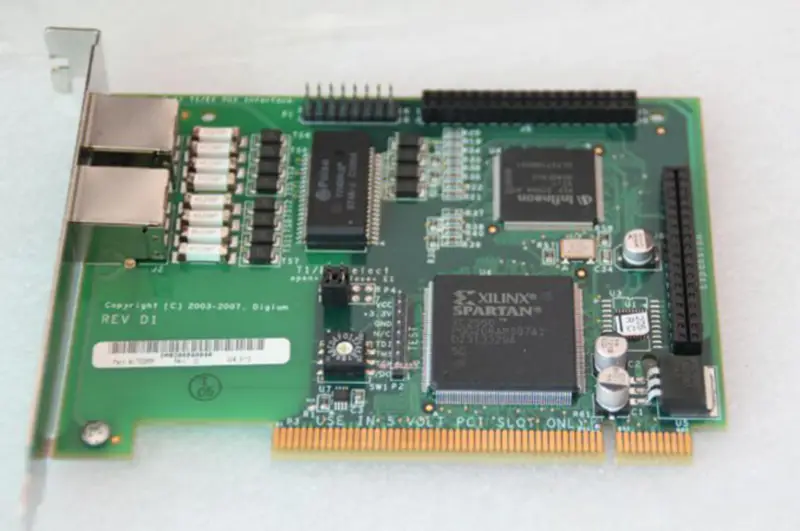 Scheda madre industriale Digium Wildcard TE205P Dual Port ISDN PCI Card