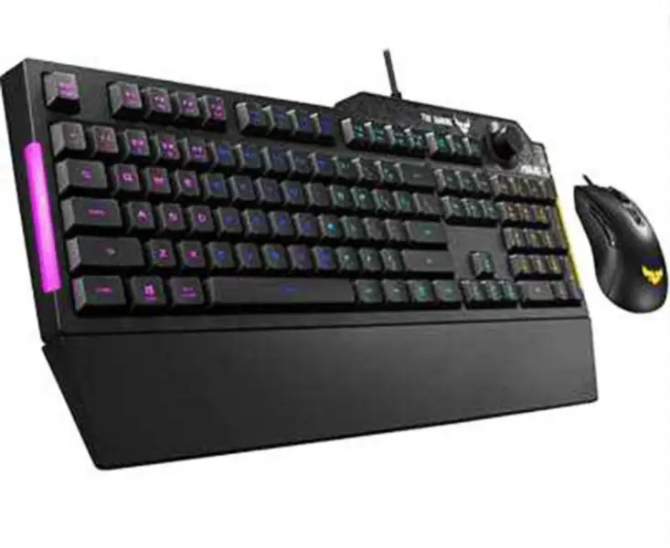 Tastiera meccanica Tuf Esports Spy Flying Fortress K3 Tastiera da gioco cablata Rog retroilluminata con poggiapolsi ad aspirazione magnetica Tuf K3