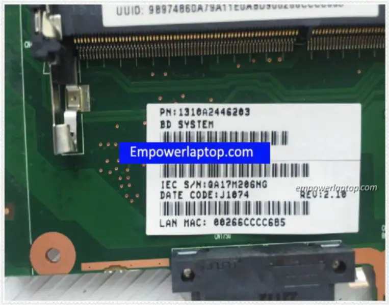 Scheda madre Toshiba V000258040 Satellite C605