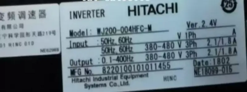 INVERTER HITACHI WJ200-004HFC-M 0,4KW NUOVO