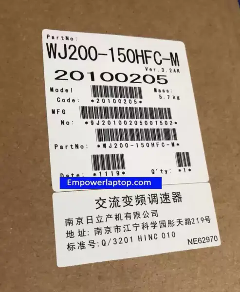 INVERTER HITACHI WJ200-150HFC-M 15KW NUOVO