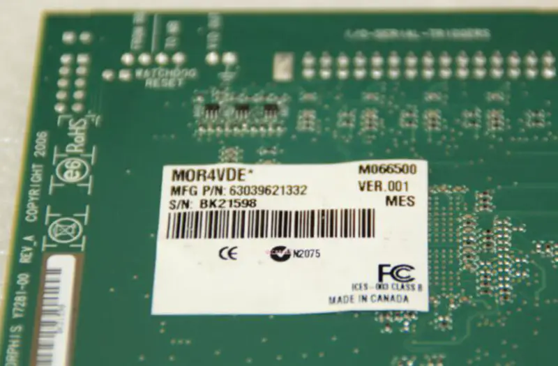 Matrox Morphis Y7281-00 MOR4VDE* Scheda di acquisizione immagini