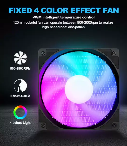 Sama 120 mm Cooler Cpu Liquido Intel con temperatura Gaming Computer Liquid Cooler