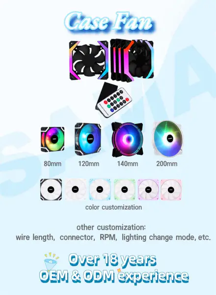 Sama 120 mm Fan Facile installazione Heatstick Fan Raffreddamento Computer Cooler Fan