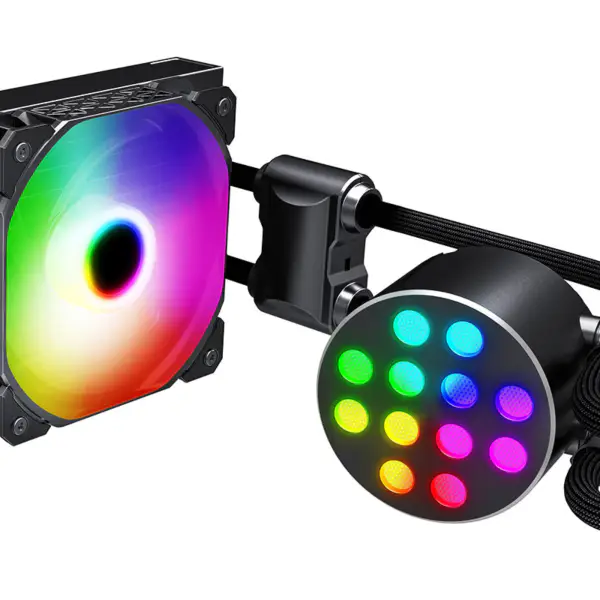 Sama 12cm Aio Cpu Cooler Radiatore rame Display acqua raffreddamento liquido Pc Cpu Cooler Rgb Glow con pompa a basso rumore