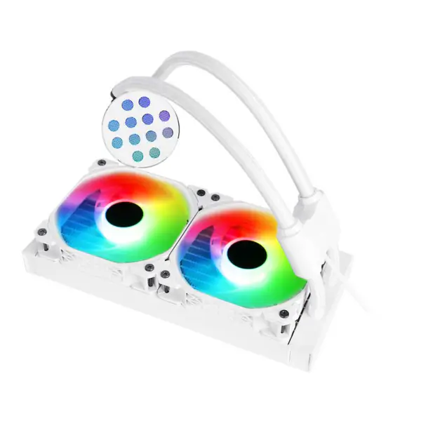 Sama 24cm Aio Cpu Cooler Radiatore rame display acqua raffreddamento liquido Pc Cpu Cooler Rgb Glow con pompa a basso rumore