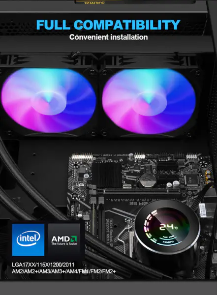 Sama 360 mm Aio Cpu Liquid Cooling Water Cooler Kit Sistema Pc Display Lcd