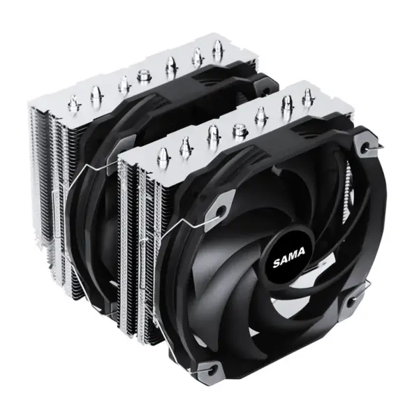 Sama 6 Heatpipes 140 mm doppia torre di raffreddamento doppia ventola scambiatore di calore raffreddatore d'aria torre doppia Cpu Cooler per caso Pc
