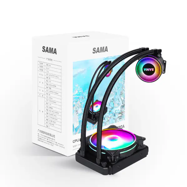 Sama Aio Cpu 120mm radiatore dissipatore liquido Rgb Cooler Cpu raffreddamento ad acqua radiatore Pc Gaming