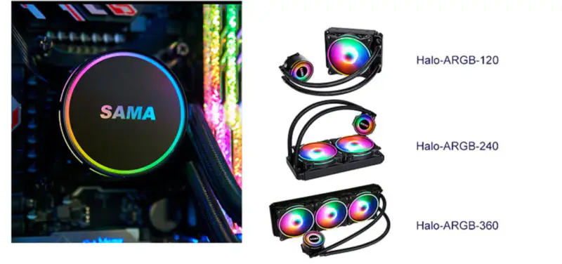 Sama Aio Cpu 120mm radiatore dissipatore liquido Rgb Cooler Cpu raffreddamento ad acqua radiatore Pc Gaming