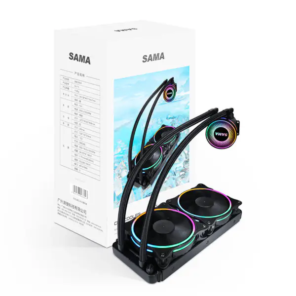 Sama Aio Cpu 240 mm radiatore dissipatore liquido Rgb Cooler Cpu raffreddamento ad acqua radiatore Pc Gaming
