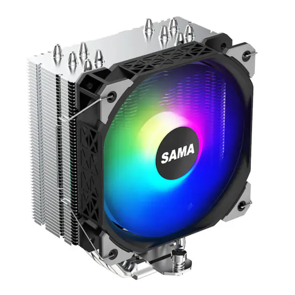 Raffreddatori d'aria della cpu di Sama Am4 Am5 5 tubi di calore dell'elettroplacca raffreddamento del processore 115x/1366/1200/2011/2066/1700 raffreddatore d'aria