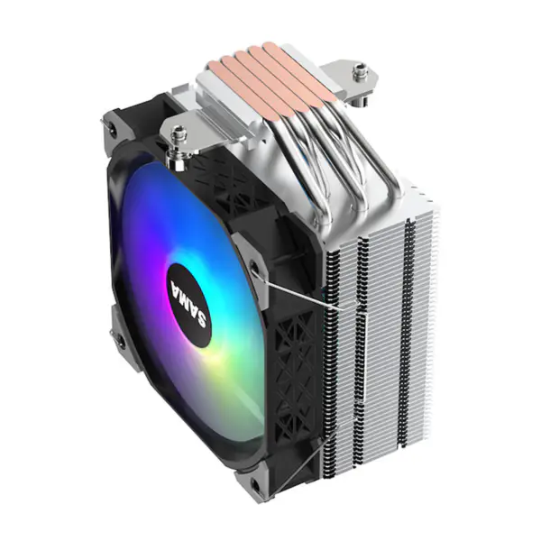 Raffreddatori d'aria della cpu di Sama Am4 Am5 5 tubi di calore dell'elettroplacca raffreddamento del processore 115x/1366/1200/2011/2066/1700 raffreddatore d'aria