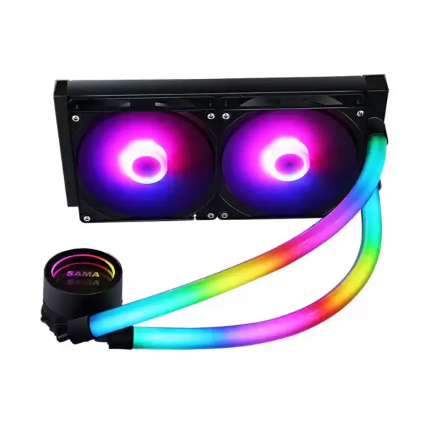 Raffreddamento ad acqua personalizzato di Sama Raffreddamento ad acqua Heatdink Cpu Argb 280 Raffreddatore liquido universale